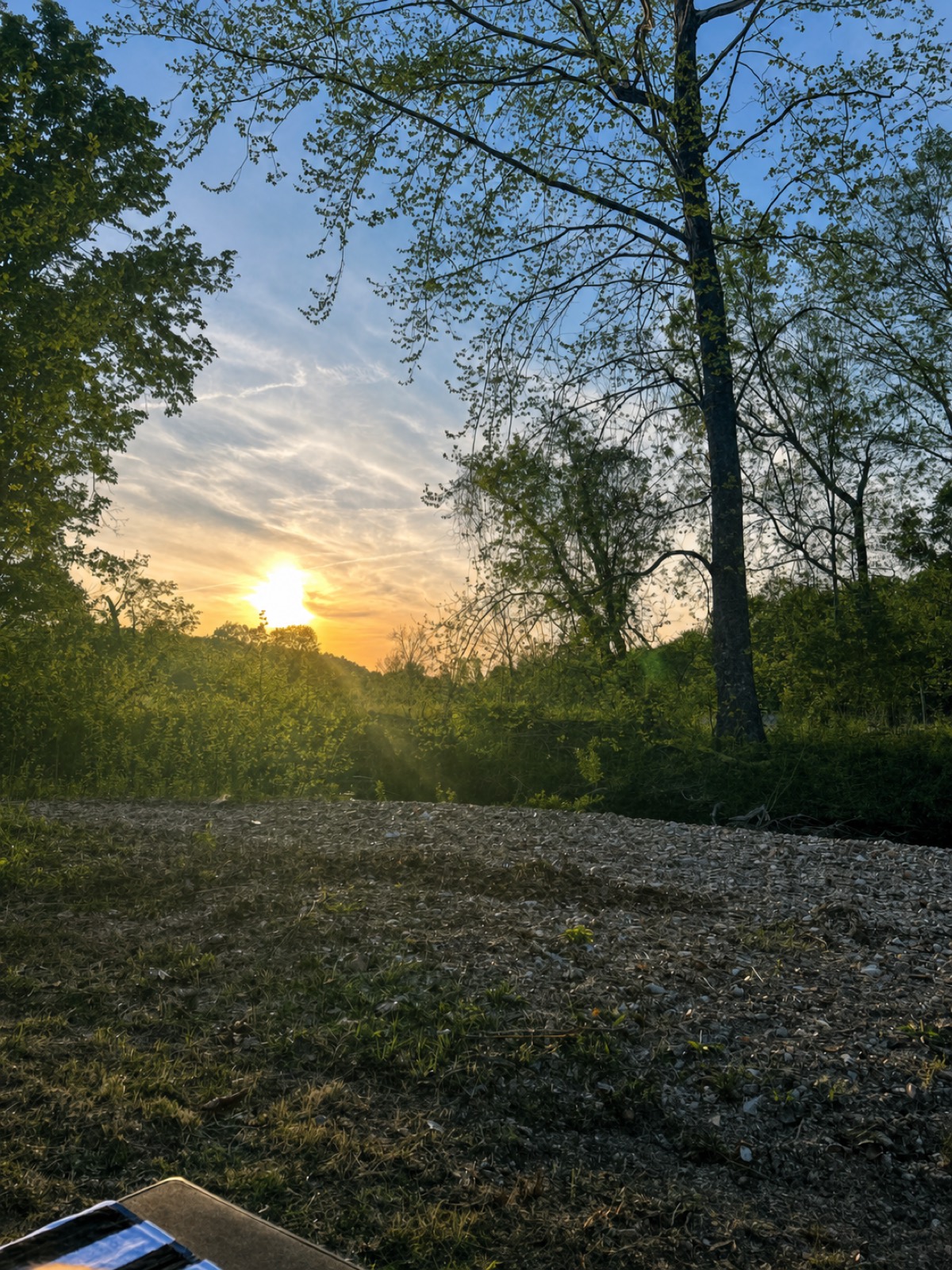 Sunset over the creek